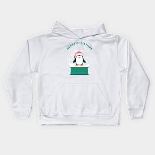 Merry Christmas Penguin Kids Hoodie